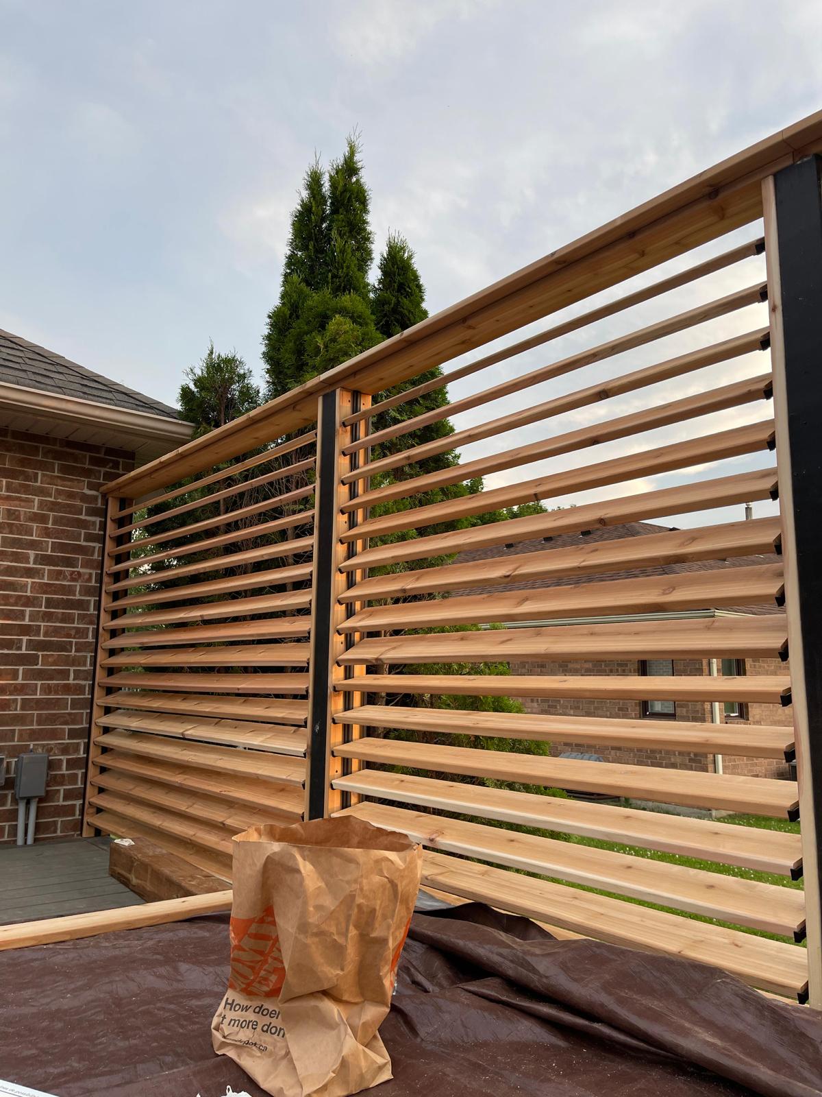 Custom Fence with adjustable boards